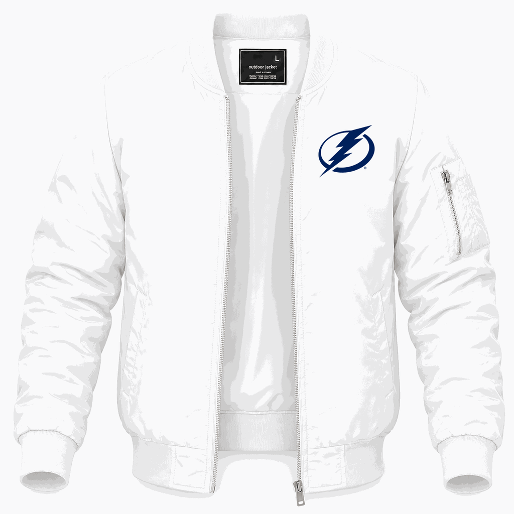 Men's Tampa Bay Lightning Lightweight Bomber Jacket - White