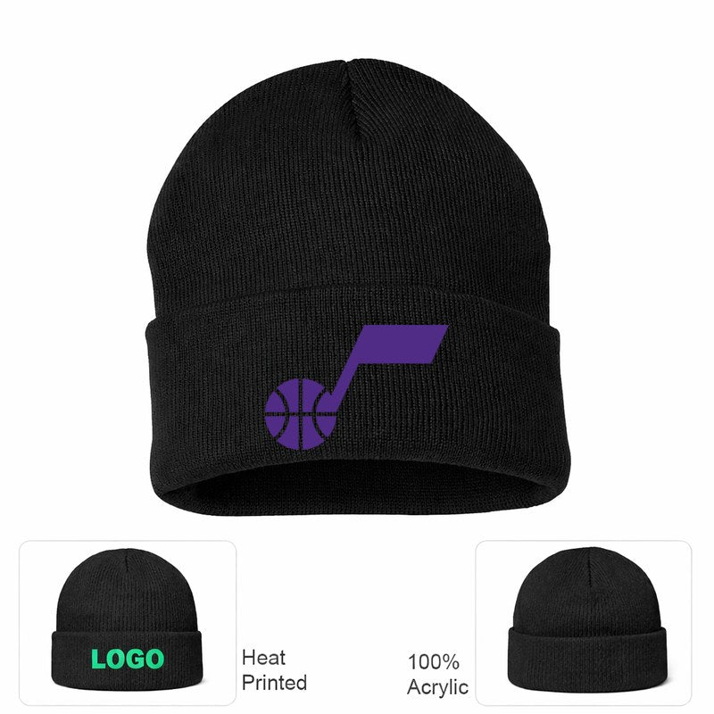 Utah Jazz Black Beanie Hat