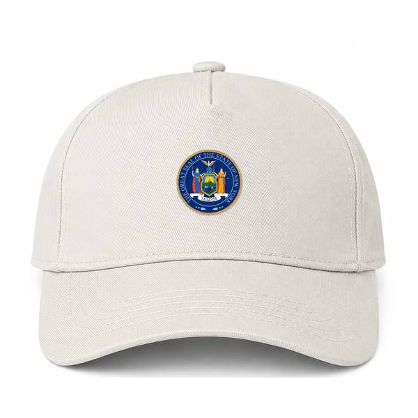 New York Logo Beige Dad Baseball Cap Hat
