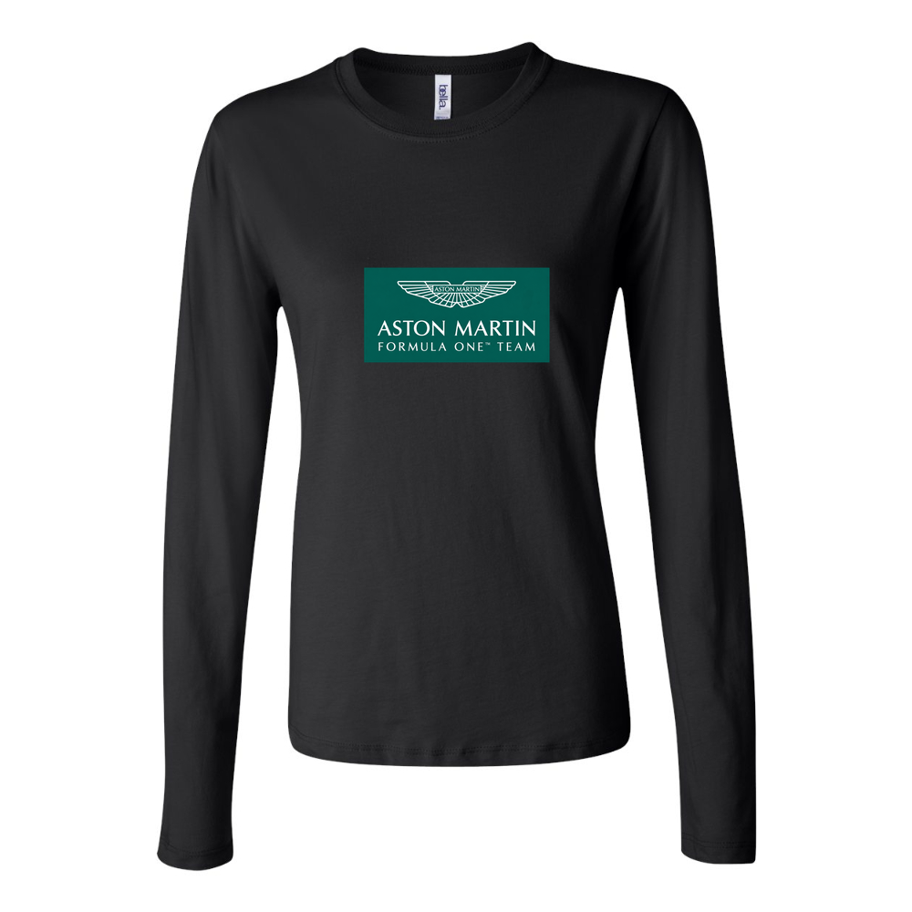 Women's Aston Martin Formula One Team Long Sleeve T-Shirt - Black
