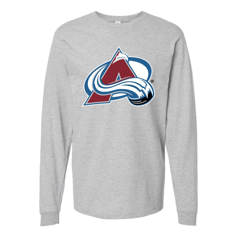 Men's Colorado Avalanche Long sleeves Cotton Blend T-Shirt - Gray