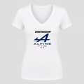 Women's Alpine F1 Team V Neck T-Shirt in white