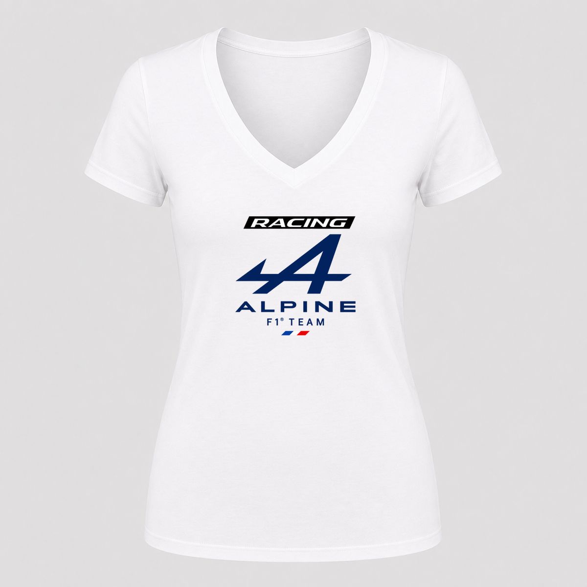 Women's Alpine F1 Team V Neck T-Shirt in white