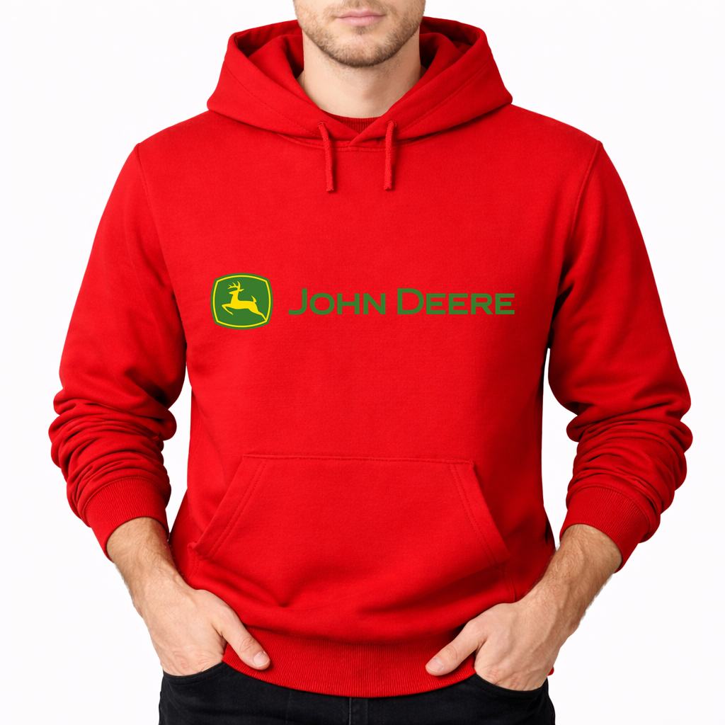 Men's John Deere Pullover Hoodie - Red