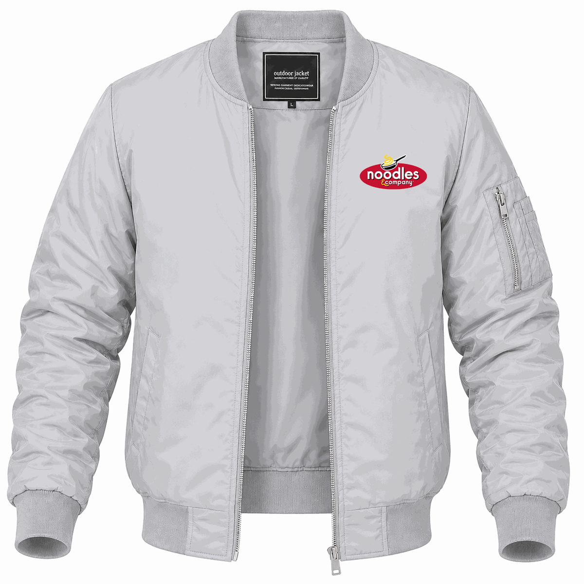 Men's Noodles Company Lightweight Bomber Jacket - Gray