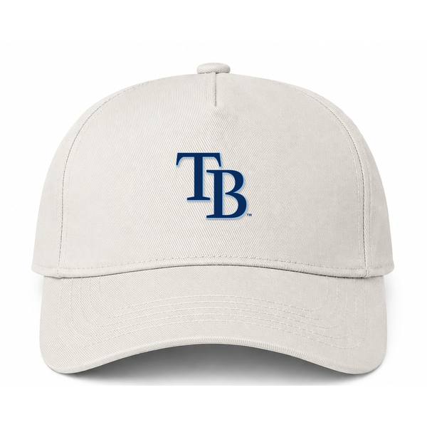 Tampa Bay Rays MLB Logo Beige Dad Baseball Cap Hat