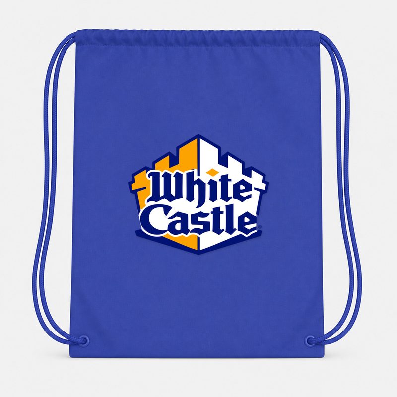 White Castle Drawstring Bag - Blue