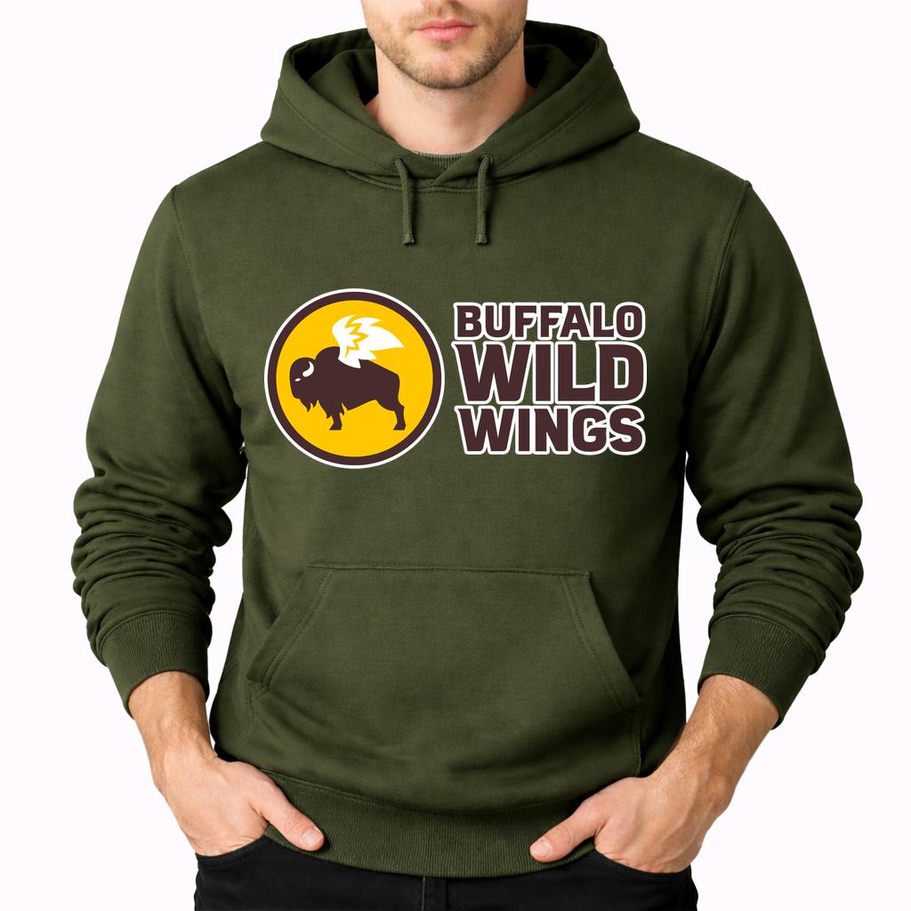 Men's Buffalo Wild Wings Pullover Hoodie - Army Green