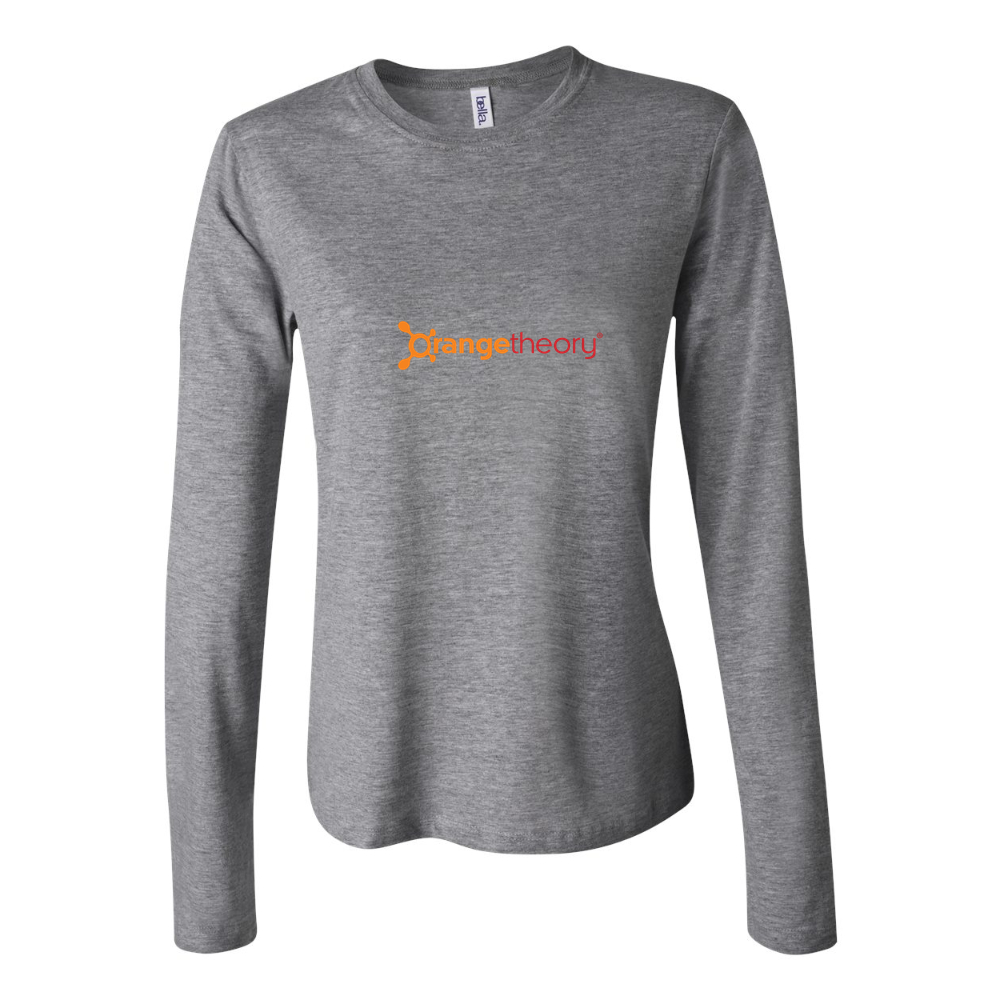 Women's Orangetheory Fitness Logo 1024x576 Long Sleeve T-Shirt - Gray