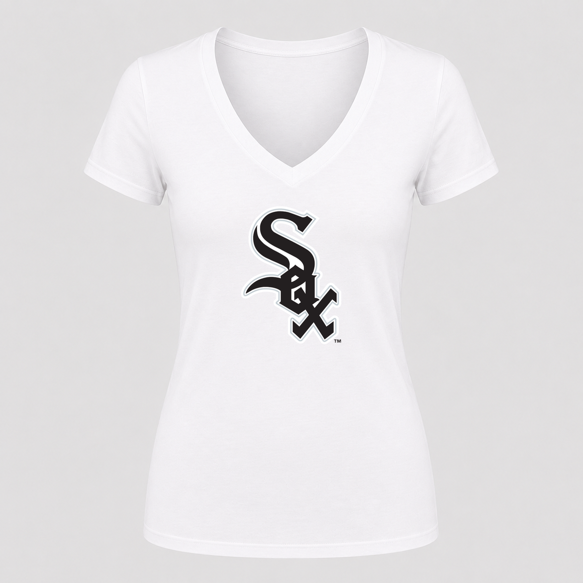 Women's Chicago White Sox V Neck T-Shirt in white