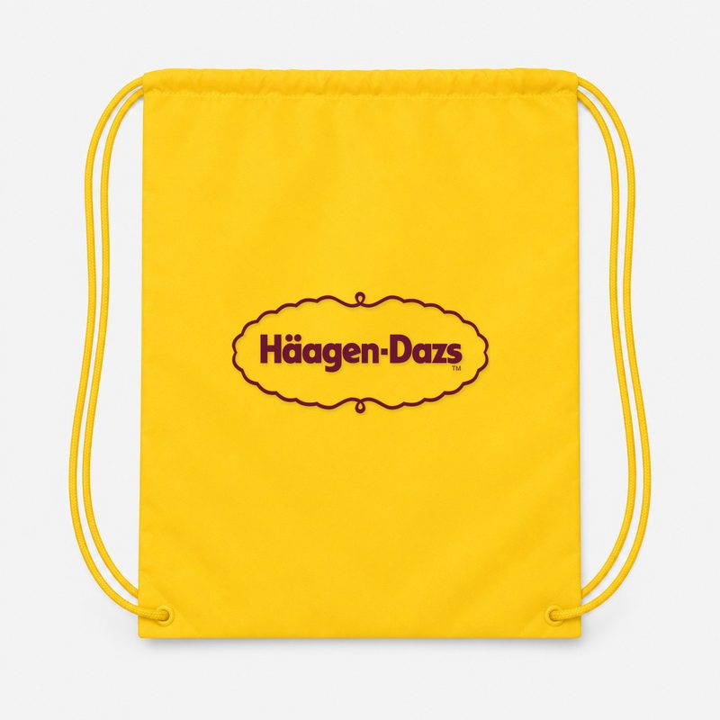 Haagen Datz Food Drawstring Bag - Yellow