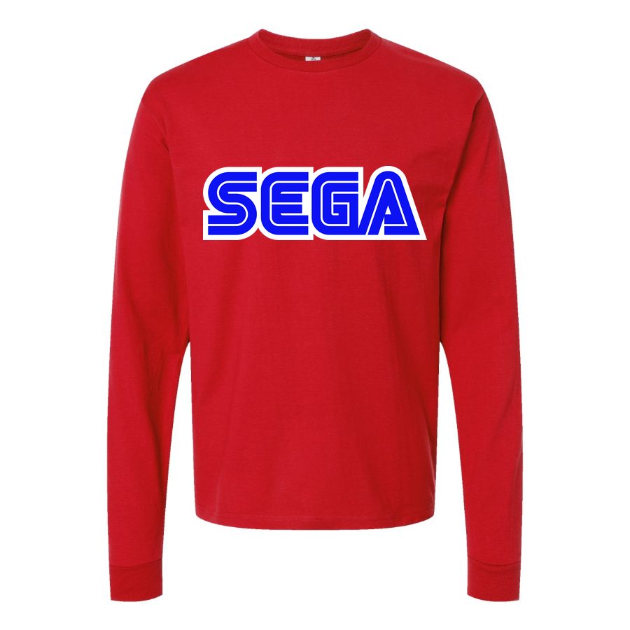 Men's SEGA Long sleeves Cotton Blend T-Shirt - Red