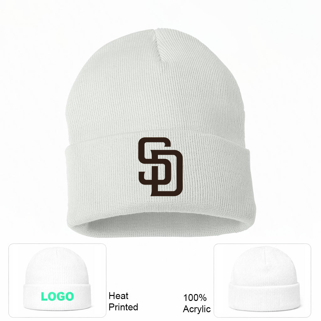 MLB San Diego Padres Beanie Hat - White