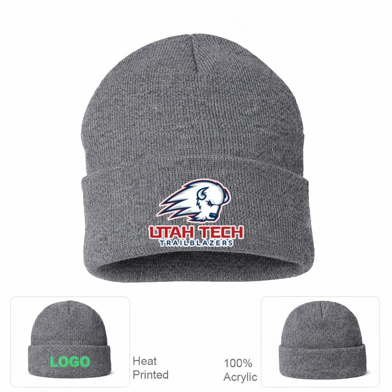Utah Tech Trailblazers Grey Beanie Hat
