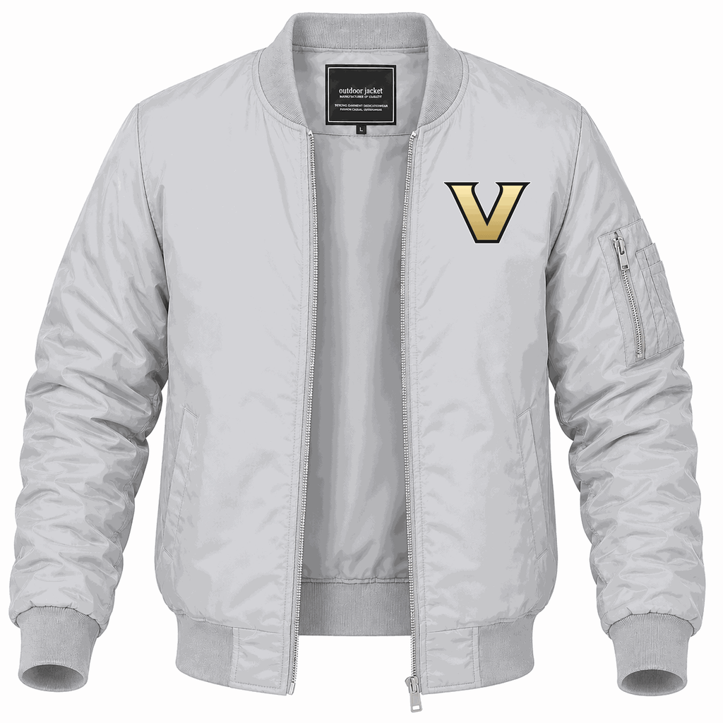 Men's Vanderbilt Commodores Logo Lightweight Bomber Jacket - Gray