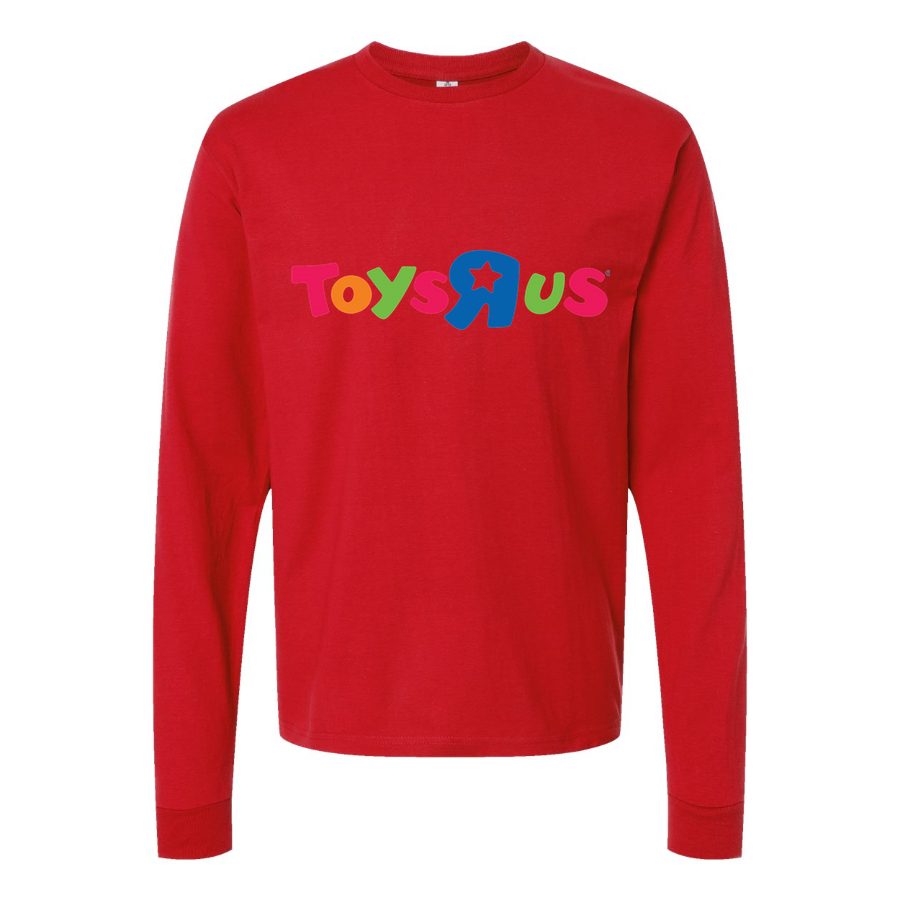 Men's Toys-R-Us-logo-1536x807 Long sleeves Cotton Blend T-Shirt - Red