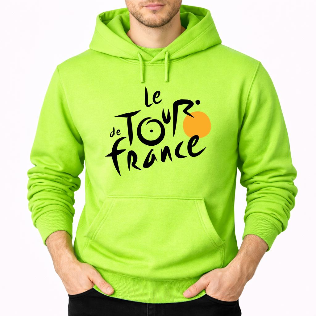 Men's Tour de France Pullover Hoodie - Lime green