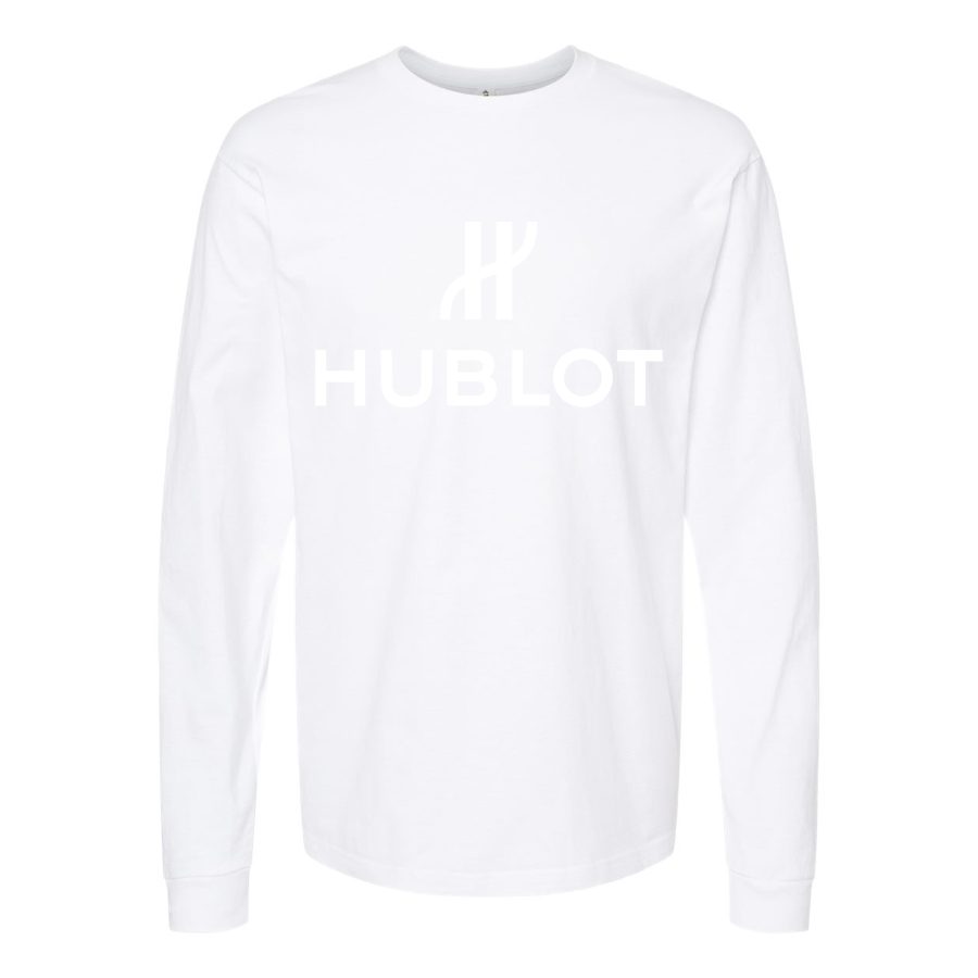 Men's Hublot logo White Long sleeves Cotton Blend T-Shirt - White