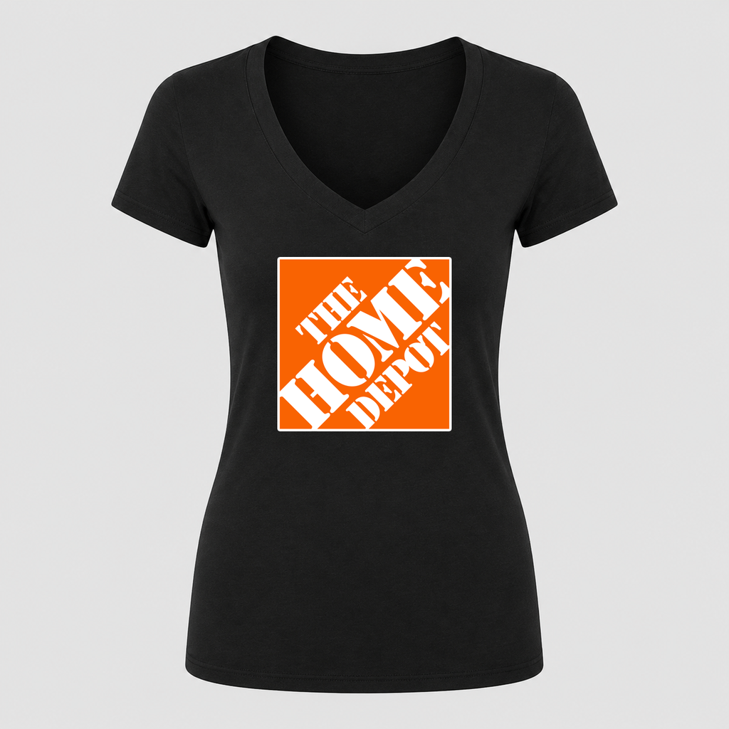 Women's The Home Depot V Neck T-Shirt in black