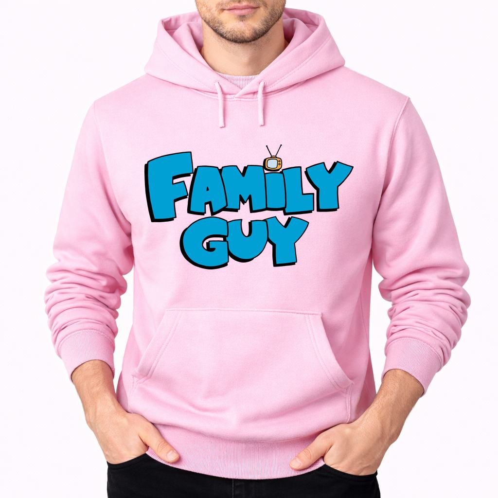 Men's Family Guy Pullover Hoodie - Pink