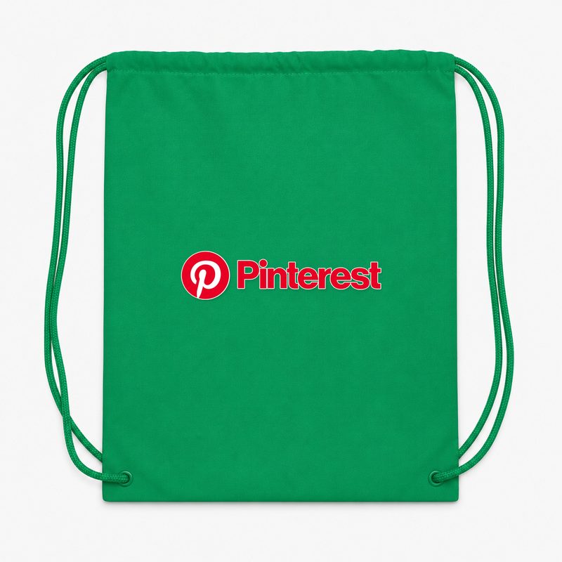 Pinterest Drawstring Bag - Green