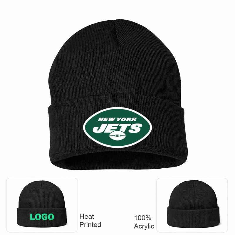 New York Jets Black Beanie Hat