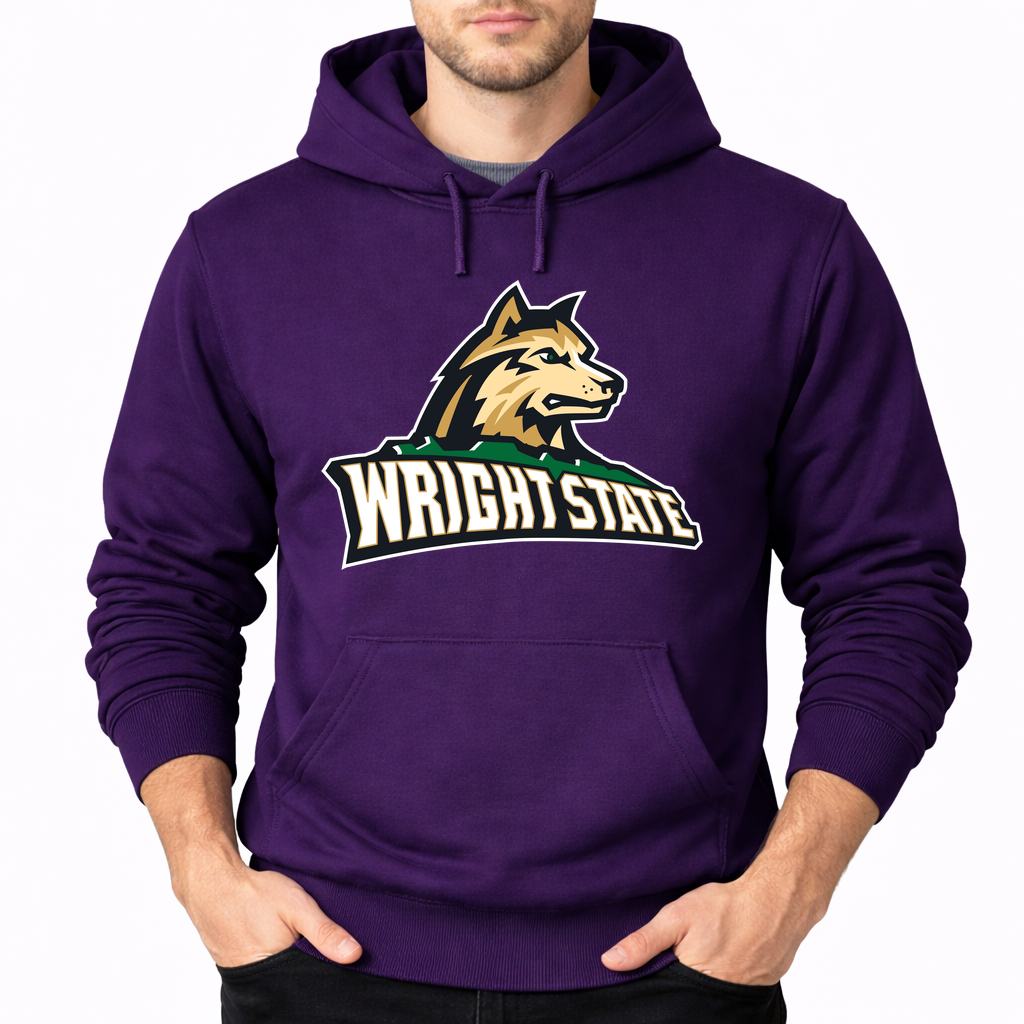 Men's Wright State Raiders Pullover Hoodie - Purple
