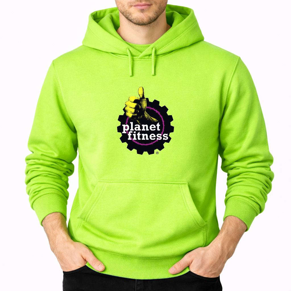 Men's Planet Fitness Pullover Hoodie - Lime green