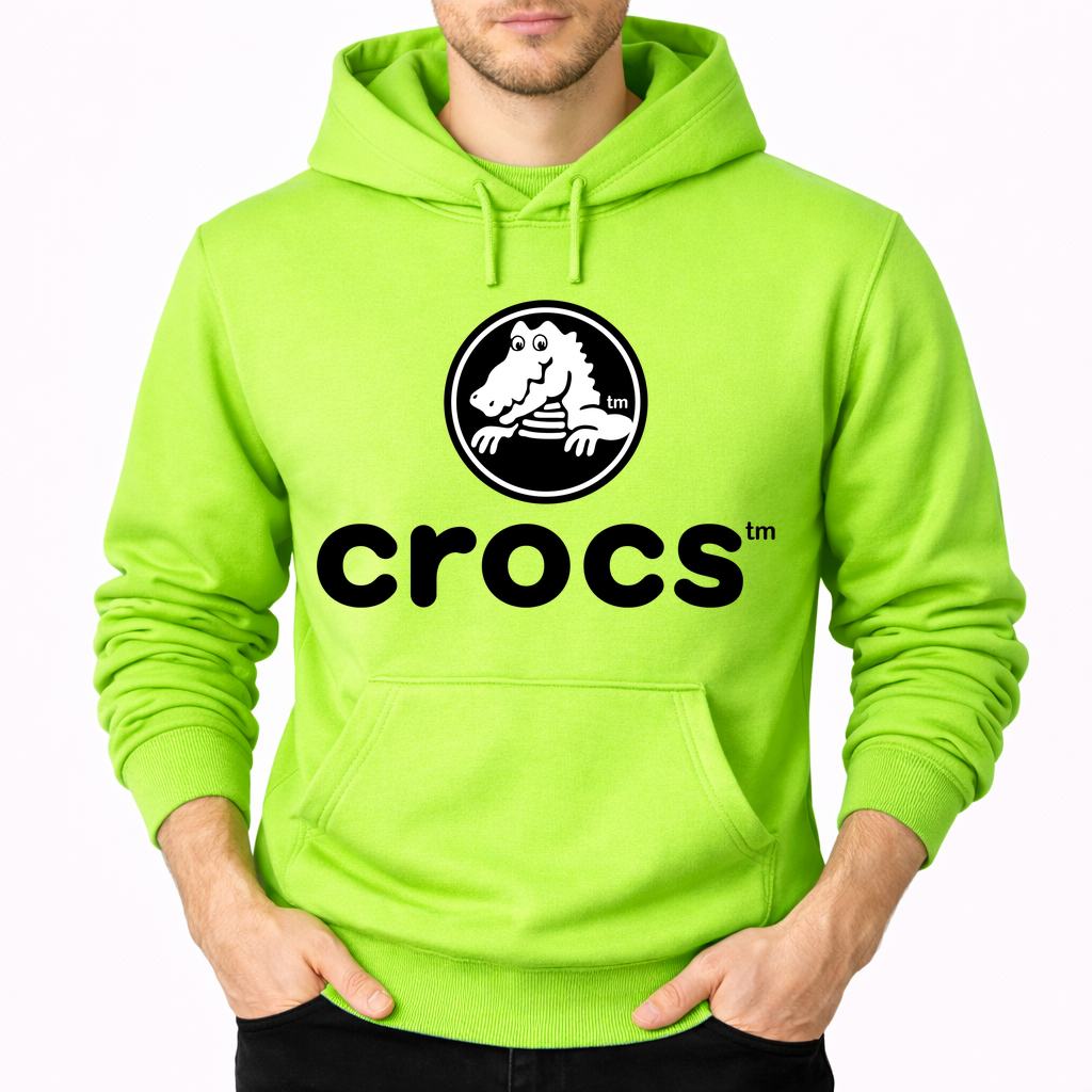 Men's Crocs Pullover Hoodie - Lime green