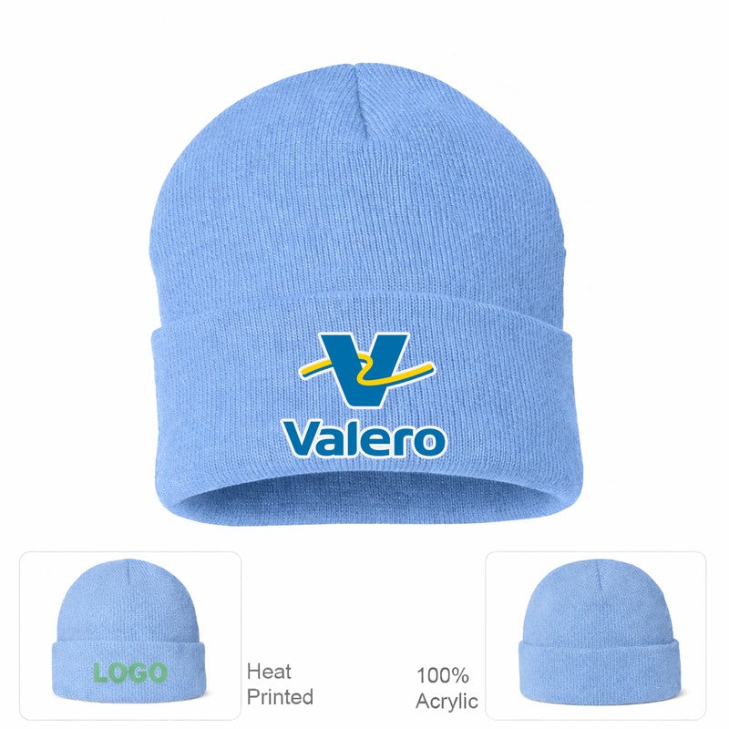 Valero Gas Station Sky Blue Beanie Hat