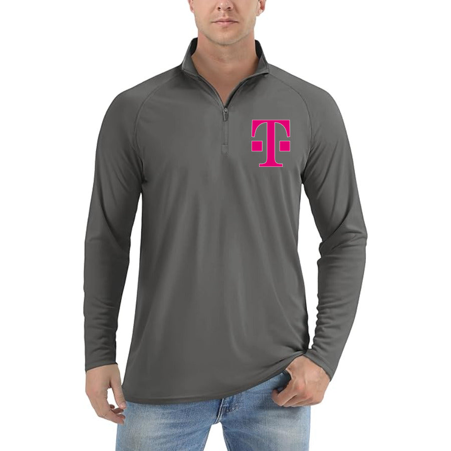 T Mobile Logo PNG quarter-zip athletic shirt in Dark Gray