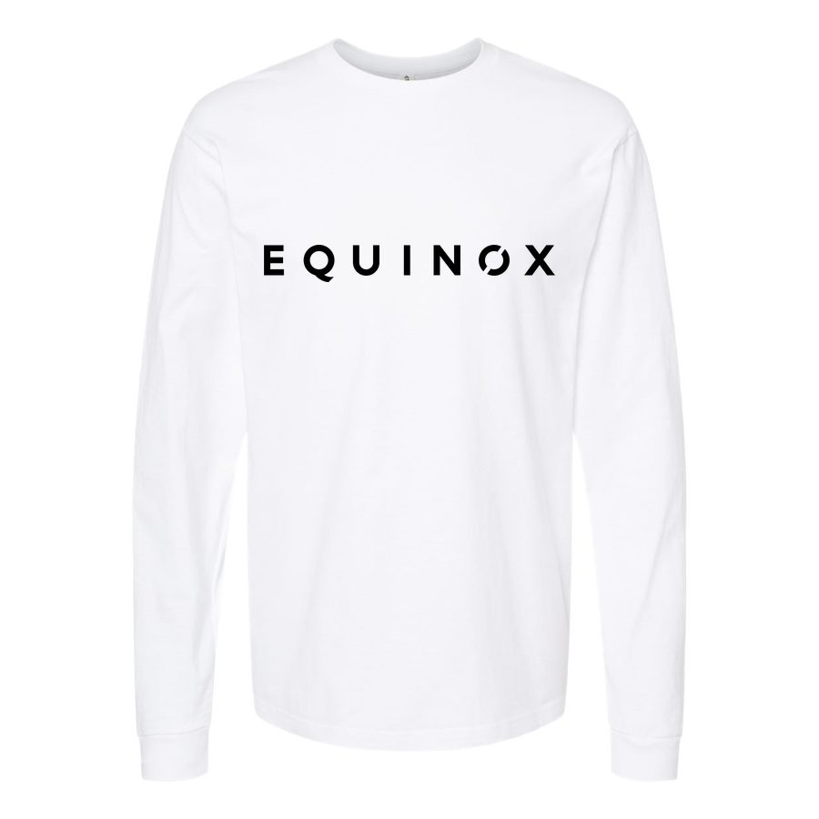 Men's Equinox-Logo-1536x864 Long sleeves Cotton Blend T-Shirt - White