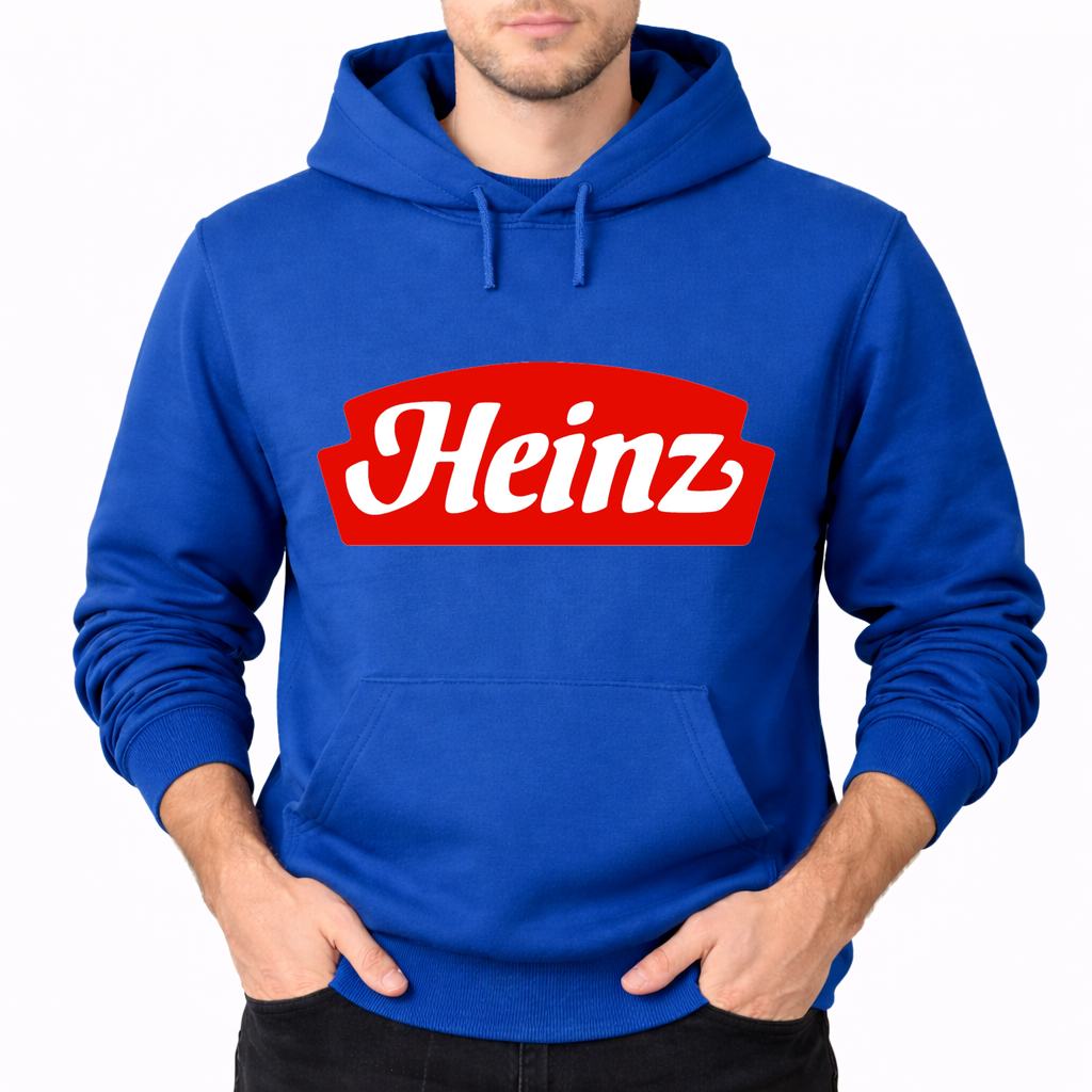 Men's Heinz Food Pullover Hoodie - Blue