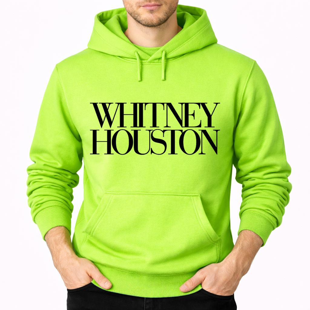 Men's Whitney Houston Pullover Hoodie - Lime green