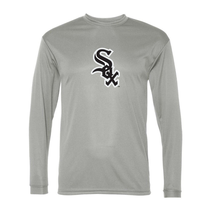 Men's Chicago White Sox Polyester Long Sleeve T-Shirt - Gray