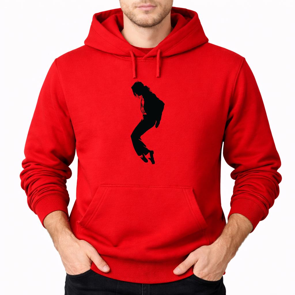 Men's Michael Jackson Pullover Hoodie - Red