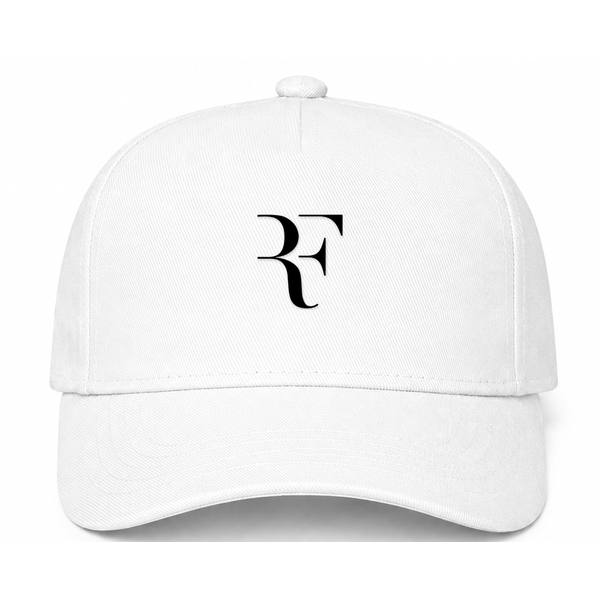 Roger Federer Black Logo White Dad Baseball Cap Hat
