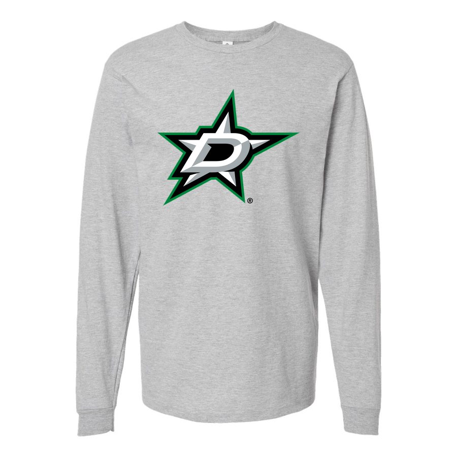 Men's Dallas Stars Long sleeves Cotton Blend T-Shirt - Gray