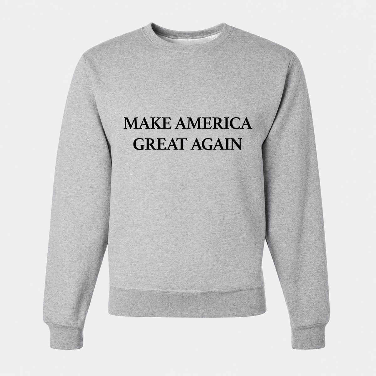 Men's Make America Great Again Black Logo Crewneck Sweatshirt - Gray