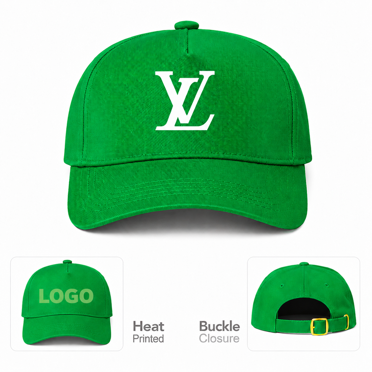 Louis Vuitton Kelly Green Dad Baseball Cap Hat