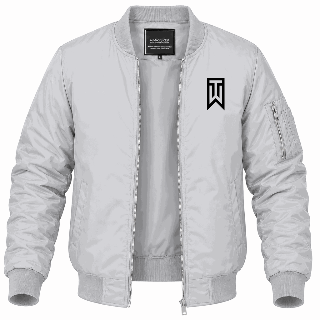 Men's Tiger Woods Lightweight Bomber Jacket - Gray