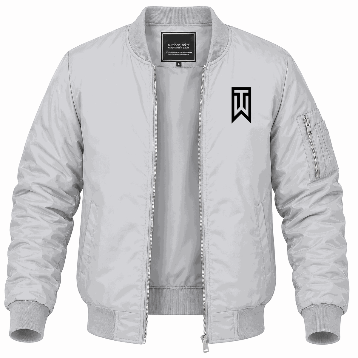 Men's Tiger Woods Lightweight Bomber Jacket - Gray