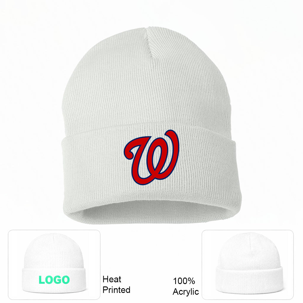 MLB Washington Nationals Beanie Hat - White