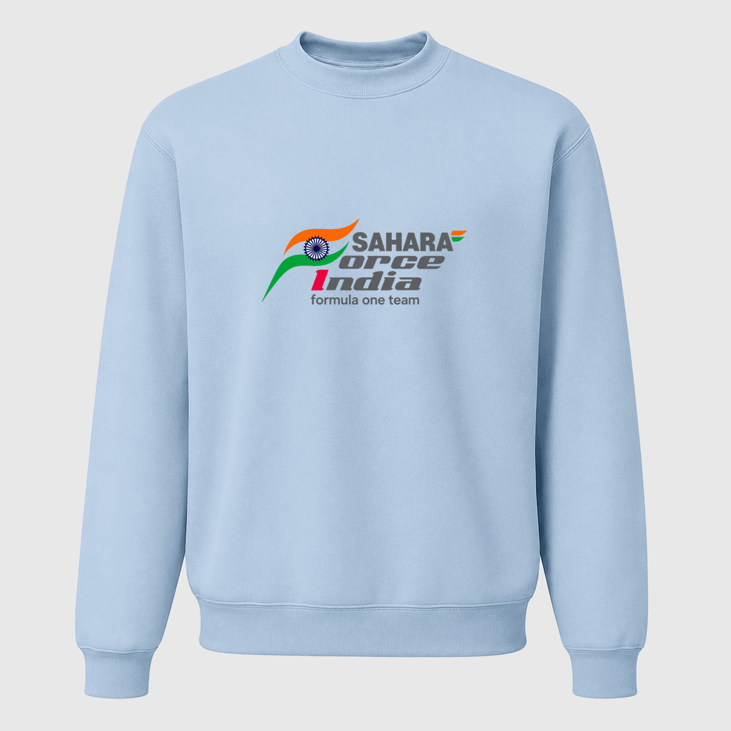 Men's Sahara Force India Formula One Team Crewneck Sweatshirt - Sky Blue
