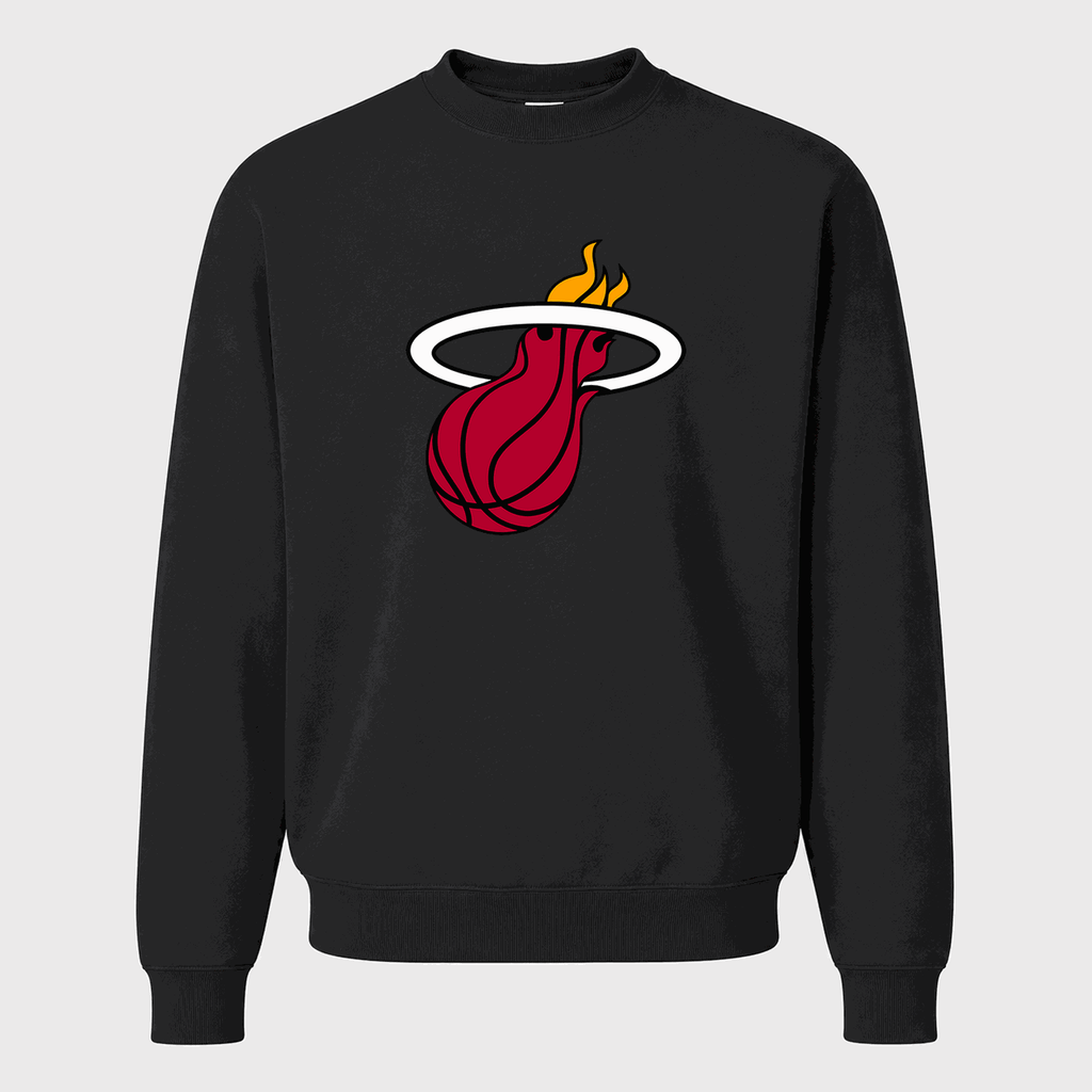 Men's Miami Heat Crewneck Sweatshirt - Black