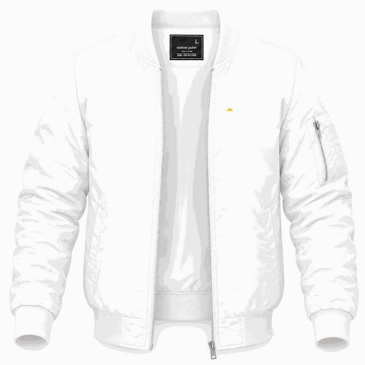 Men's Caterpillar White Lightweight Bomber Jacket - White