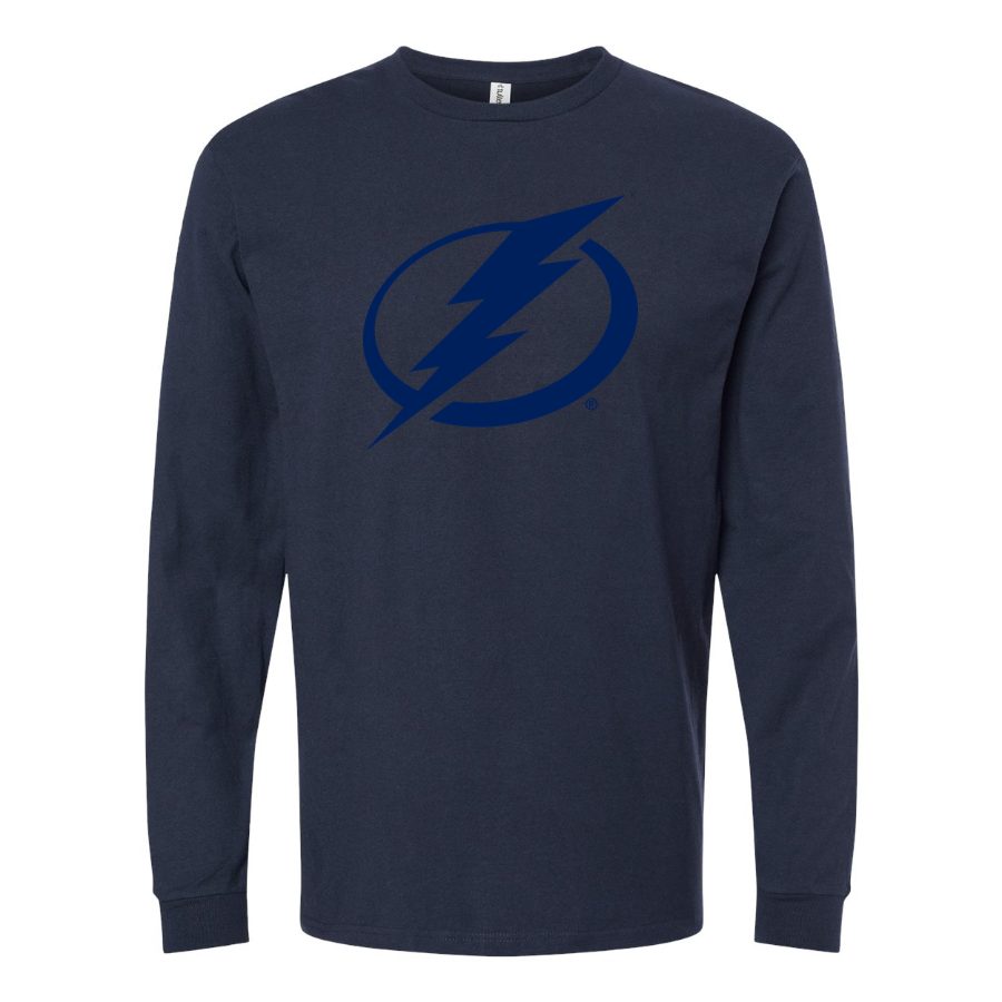 Men's Tampa Bay Lightning Long sleeves Cotton Blend T-Shirt - Navy