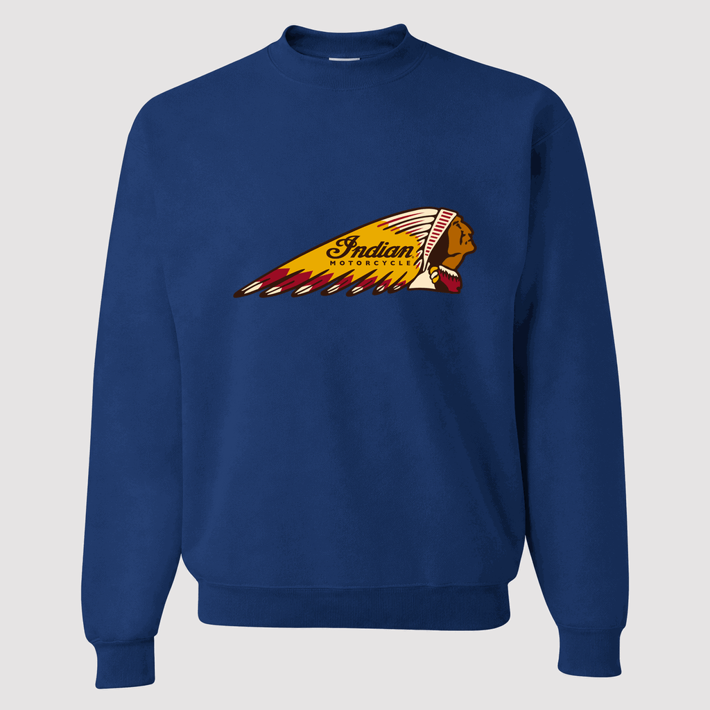 Men's Indian Motorcycle Crewneck Sweatshirt - Blue