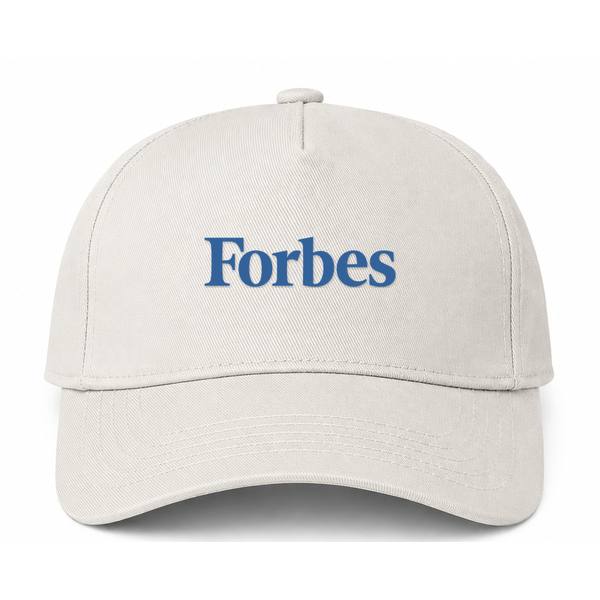 Forbes Logo Beige Dad Baseball Cap Hat