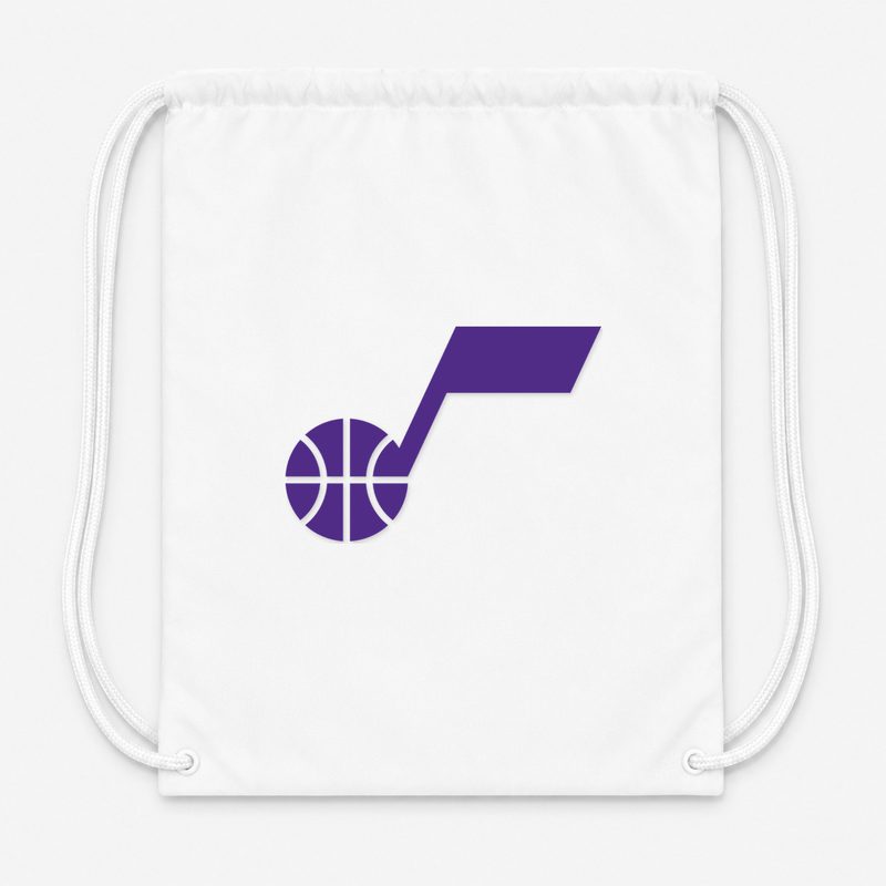 Utah Jazz Drawstring Bag - White